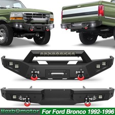 Steel Front Or Rear Bumper For 1992-1996 Ford Bronco Wlights Sensor Holes