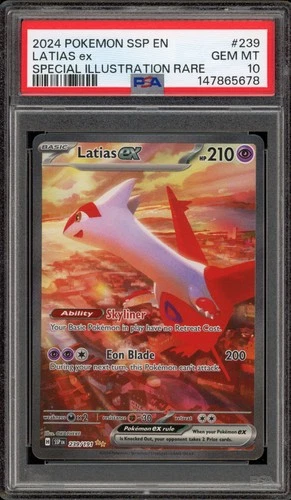 Pokemon Latias ex Surging Sparks Special Illustration Rare #239 PSA 10 Gem Mint