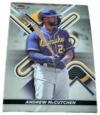 2022 Topps Finest Andrew McCutchen   #80 Milwaukee Brewers MLB Baseball Card (N4