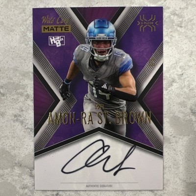 Wild Card 2023 MATTE X-Plode Amon-Ra St. Brown Autograph 1/1 #MXPA-AS Purple