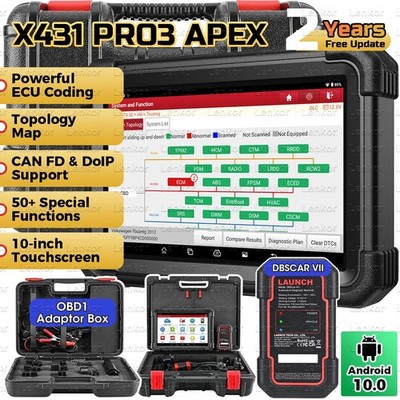 LAUNCH X431 PRO3 APEX V+ PRO 5 PAD OBD2 Diagnosegerät ALLE SYSTEM Programm