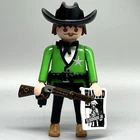 Playmobil Sheriff Cowboy Western Male Adult Figure Hat Guns Red Egg 3060 Vintage