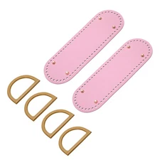 2pcs Bag Bases for Crochet, 11.8" x 3.9" Oval Bag Bottom Shaper Pink