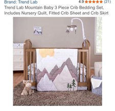 Trend Lab Mountain Baby 3piece crib set BRAND NEW