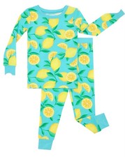 Little Sleepies Sunny Citrus   Lemon Bamboo Pajama Set 2 Piece Size 4T NWT