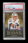 2009 upper deck #ICTB tom brady; gold 157/199 UD NFL icons PSA 7