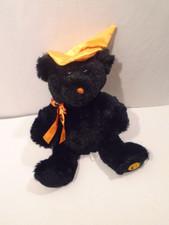 Halloween Kelly toy Plush 15" Witch Black Bear Hat pumpkin foot Bow