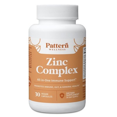Pattern Wellness Zinc Complex   Supports Immune, Skin & 30 Count (Pack of 1) 