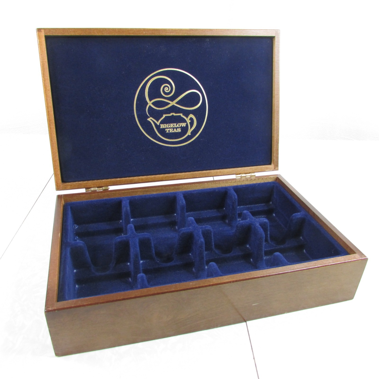 Box Chest Blue Felted Divided Compartments Storage Holder