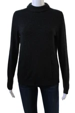 Banana Republic Women Black Mock Neck Pullover Sweater Merino Cashmere Size S