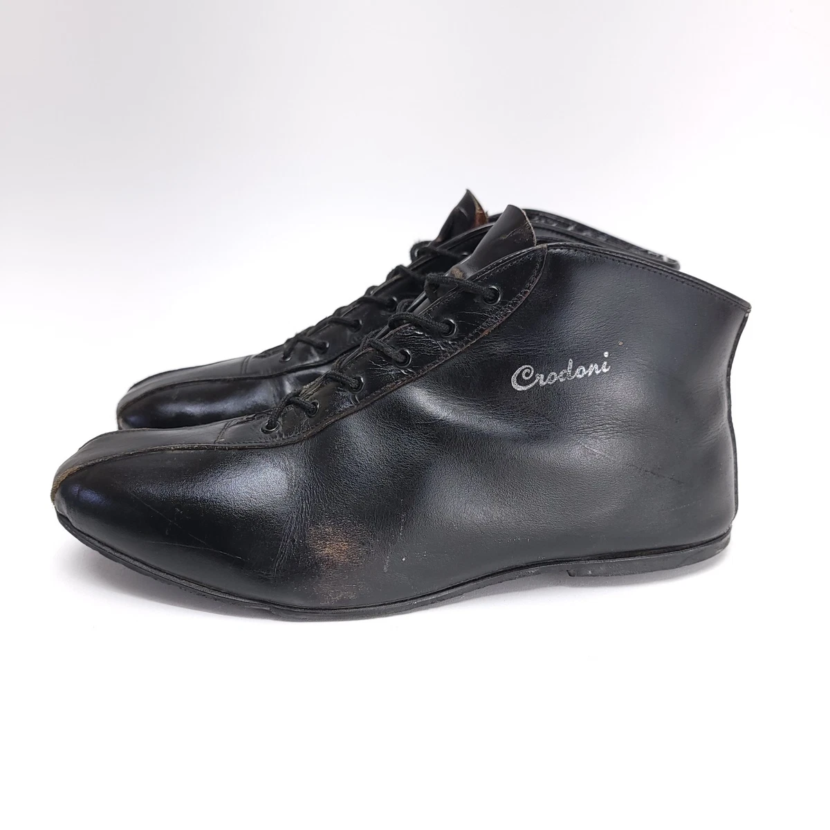 Chaussures De Cyclisme Vintage SPORTS.15 Cuir Noir Taille 44 - N.O.S (New Old Stock) Années 60/70