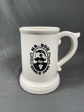 Mr. Boh National Bohemian Beer Mustache Shaving Mug Stein Cup Ceramic Porcelain