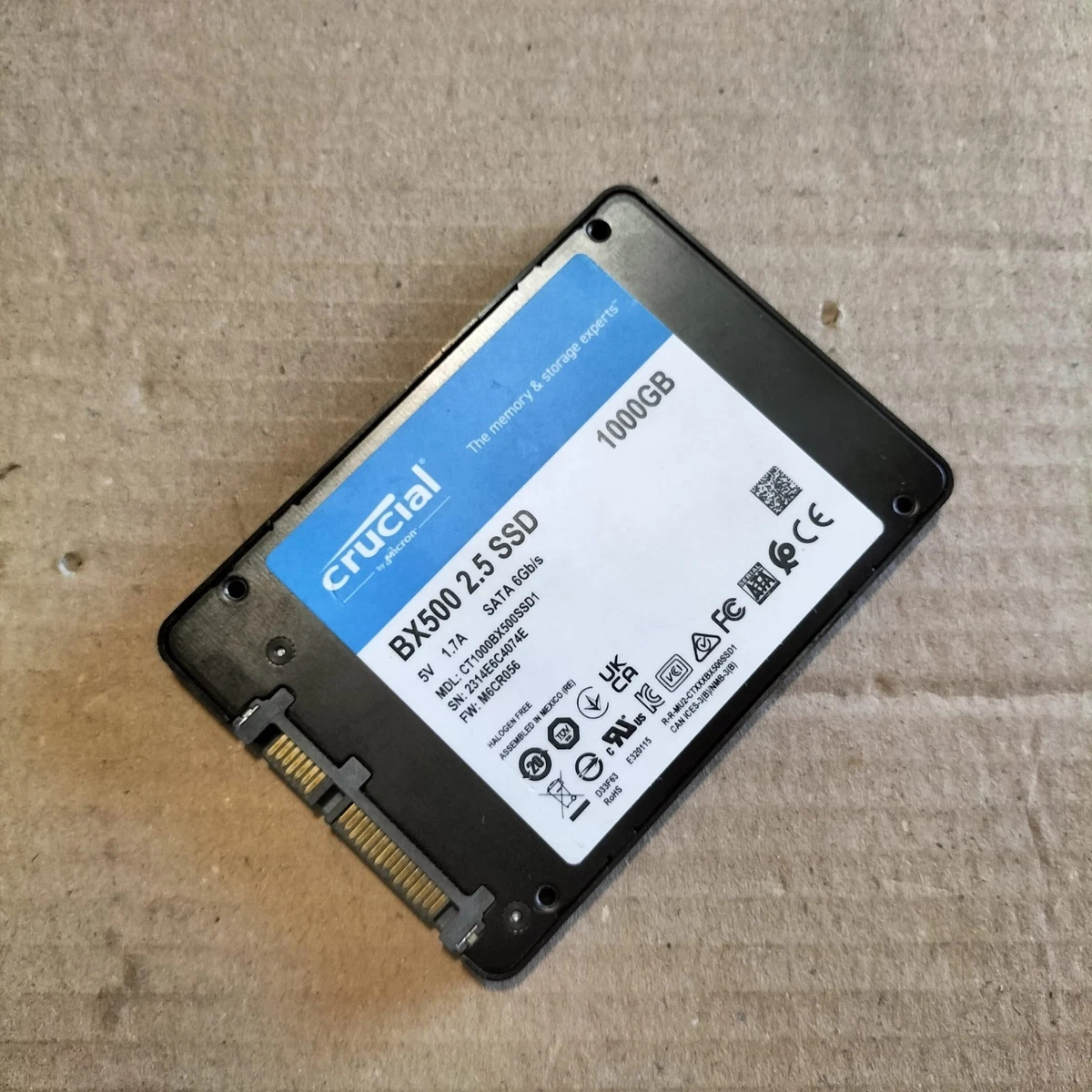 "Disco duro Crucial BX500 1 TB interior 2,5" CT1000BX500SSD1) SSD 65%