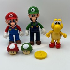 Jakks Super Mario 4" Figures Mario Luigi Koopa Troopa Mushrooms Coin #4