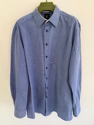 Pierre Cardin smart cut Herren Hemd Oberhemd  blau Gr 43 XL