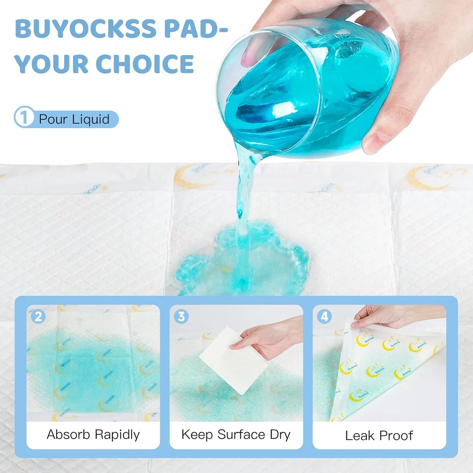 Baby Disposable Changing Pads 100 Count Incontinence Underpad Diaper Changing Li - Image 4 of 4