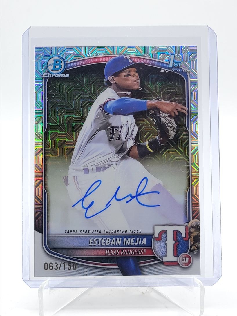 ESTEBAN MEJIA 2025 BOWMAN CHROME 1ST AUTOGRAPH CHOICE HTA AUTO /150 Q4115