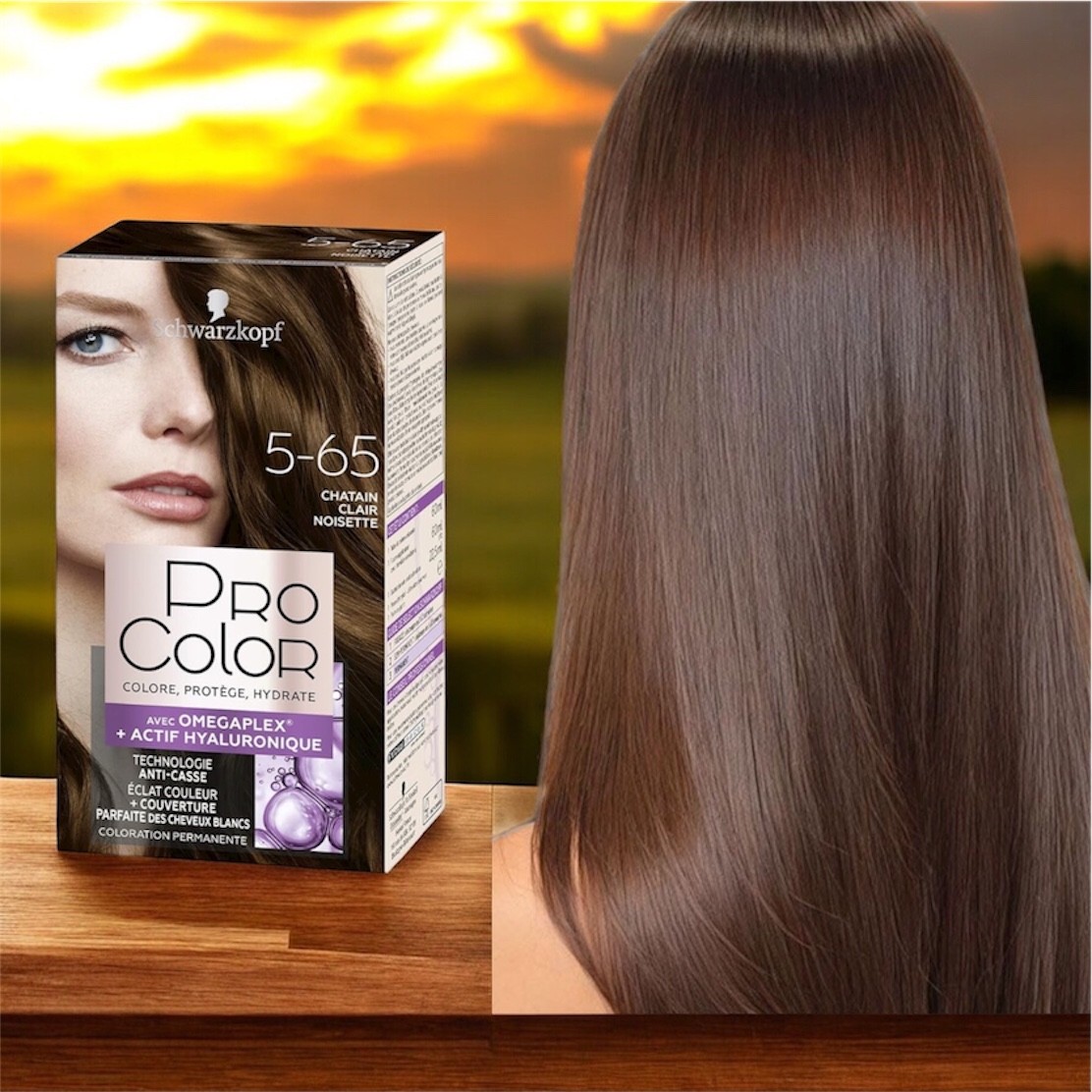 Schwarzkopf 5-65 coloration permanente châtain noisette haute résistance à la kératine protectrice