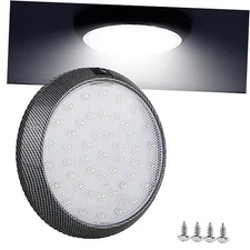  5 Inch Round RV Caravan Truck 12V LED Dome Light Roof Ceiling Flood 5in Black