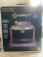 Safety 1st Ready, Set, Walk DX Walker U-70 Sounds Lights 3 Heights Purple Pink  