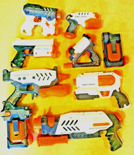 Nerf Super Soaker Water Gun Set 7 Guns Includes magazines  2 Extra Clips