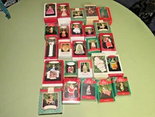 VINTAGE 25 HALLMARK KEEPSAKE VARIOUS YEARS CHRISTMAS ORNAMENTS IN BOXES  LOT #4
