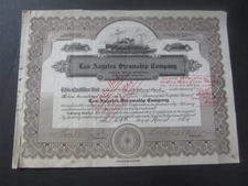 1924 - LOS ANGELES STEAMSHIP COMPANY - Stock Certificate - CA.