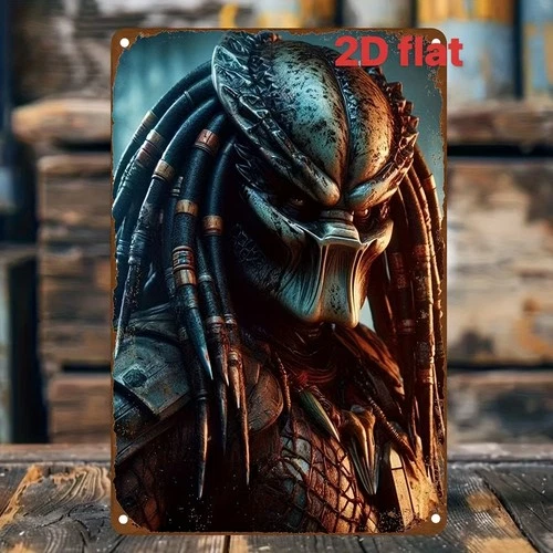 Vintage Predator Movie Tin Metal Signs Home Décor 8x12 Humorous Wall Art for Hom