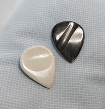 Real Exotic Buffalo Horn Camel Bone Guitar Picks Plectrums Set of 2