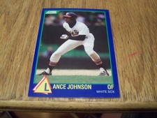 LANCE JOHNSON  ROOKIE  1989 SCORE RISING STAR  BASEBALL CARD  #33. rookie card picture