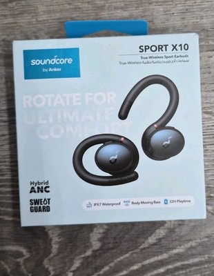 Soundcore by Anker Sport X10 Noise Cancelling Bluetooth Earbuds Black