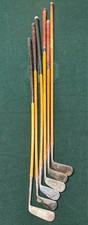 X2 Antique Lot 6 Piece Vtg 20s 30s Hickory Shaft Original Wood Golf Club Set