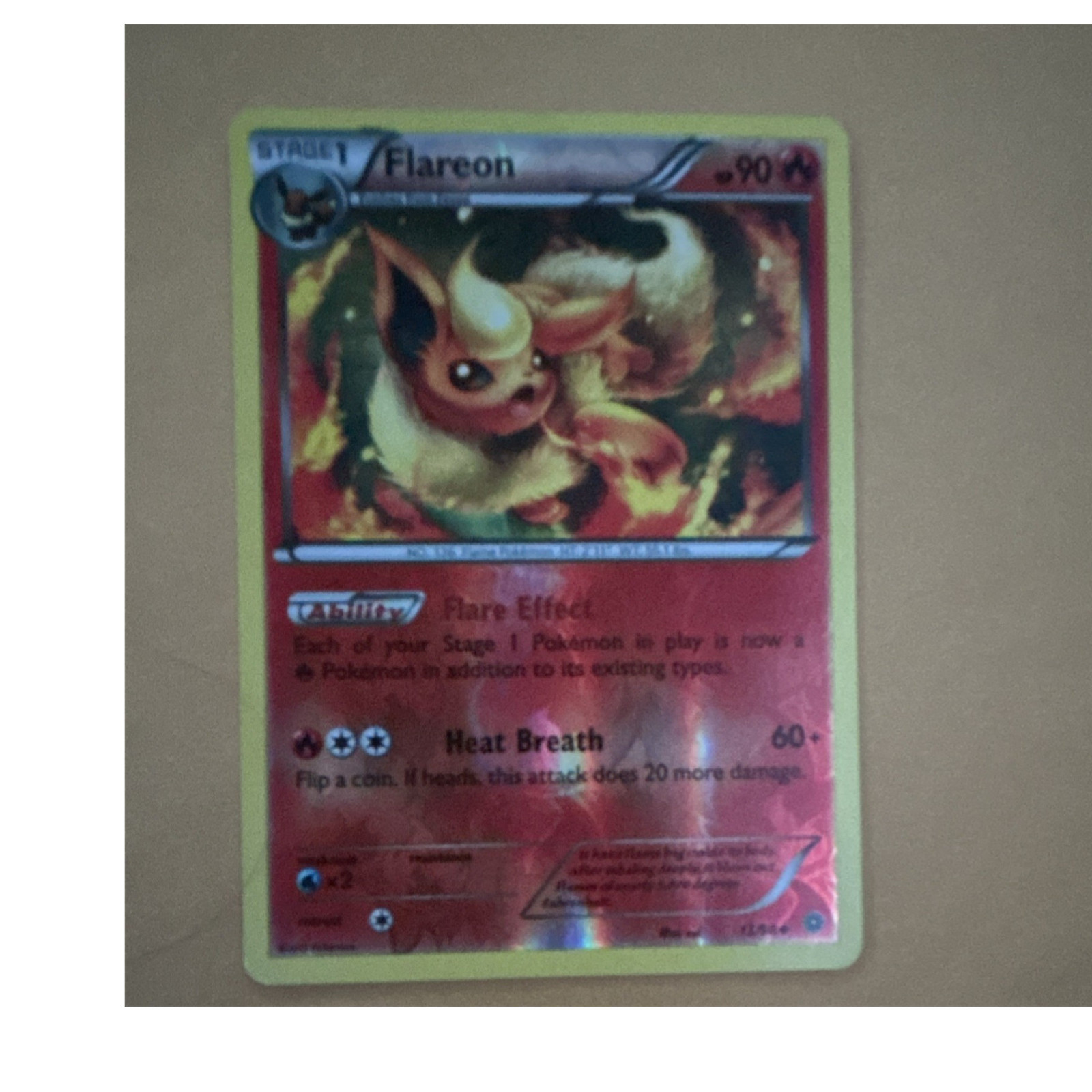 Pokémon Flareon Reverse Holo Uncommon XY Ancient Origins 13/98 Stage 1 90HP