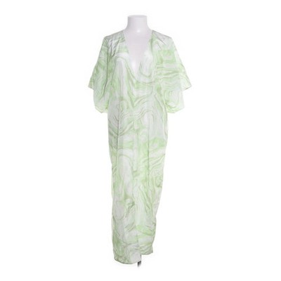 H&M, Maxikleid, Größe: S, Weiß/Grün, Polyester, Sonstiges, Damen #nhk