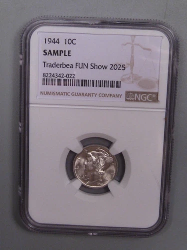 Trader BEA Fun Show 2025 1944 Silver Mercury Dime NGC Sample. #15