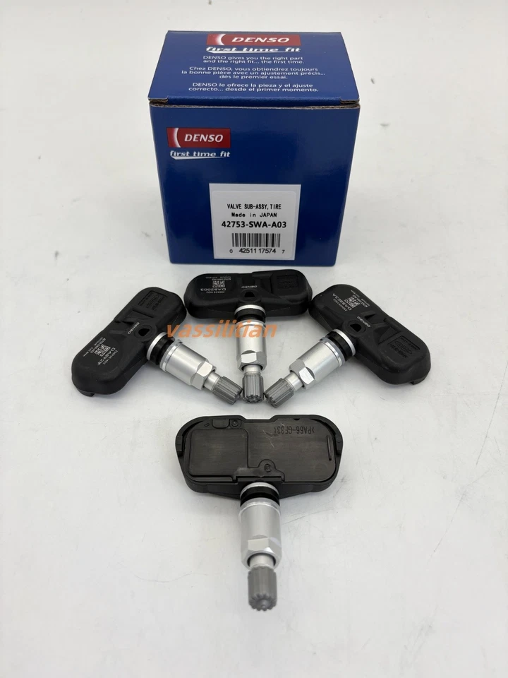 DENSO 4X Tire Pressure Sensors 42753-SWA-A03 315MHz for Honda CR-V 07-11 - Image 2 of 4