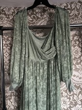 Mint Floral Lace Maternity Dress Size Medium Long And Floaty