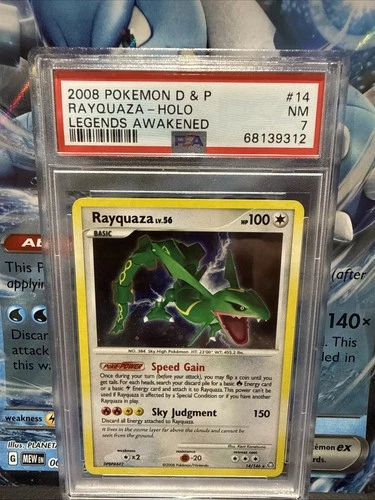 Pokémon TCG 2008 Rayquaza Holo 14/146 D&P Legends Awakened PSA 8