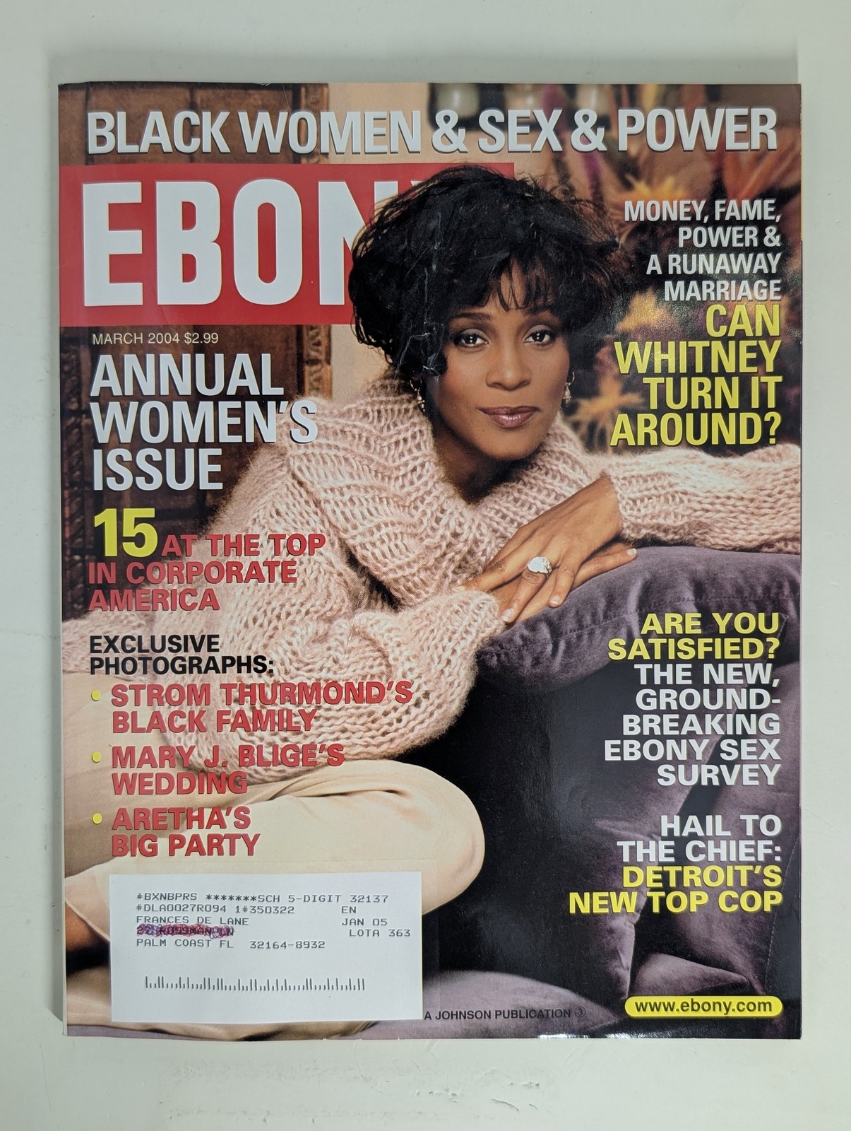 Ebony Magazine March 2004 Whitney Houston Annual Women's Issue Mary J. Blige