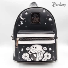 Loungefly Disney The Nightmare Before Christmas Jack & Sally Floral Backpack Bag