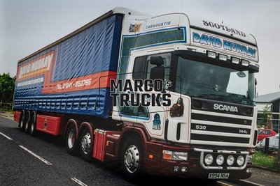 LKW Foto Scania 144L 530 Planensattelzug UK weiß DAVID MURRAY SCOTLAND CA #e1tt
