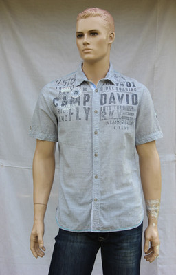   CAMP DAVID   mens long sleeve shirt size M