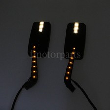 Espejos retrovisores de moto con luz LED para Kawasaki Vulcan 800 900 1500 1600