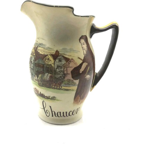 Rare Gorgeous Famous Author Series Pitcher - Chaucer - Picture 2 of 7