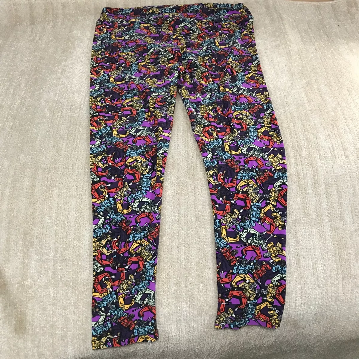 LulaRoe Pants Womens Legging Zombie Halloween Scary Holiday Purple