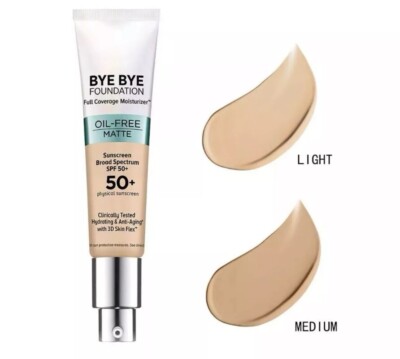 IT Cosmetics Bye Bye Foundation - Full Coverage Moisturizer 50 SPF- Light