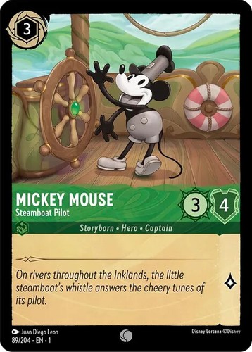 Disney Lorcana card Mickey Mouse Enchanted 208/204 The First