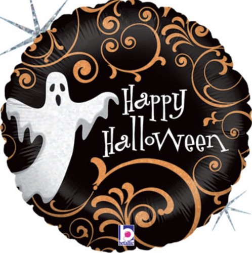 Halloween Balloons 18" Ghost Witch Pumpkins Trick or Treat Foil Mylar Balloons - Picture 3 of 13