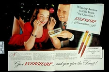 1946 Eversharp Pen Set Presentation Gift Woman Holiday Vintage Print Ad 24088