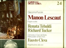 1 LP (M/M) MANON LESCAUT – RENATA TEBALDI & RICHARD TUCKER - CONDUCTOR F. CLEVA